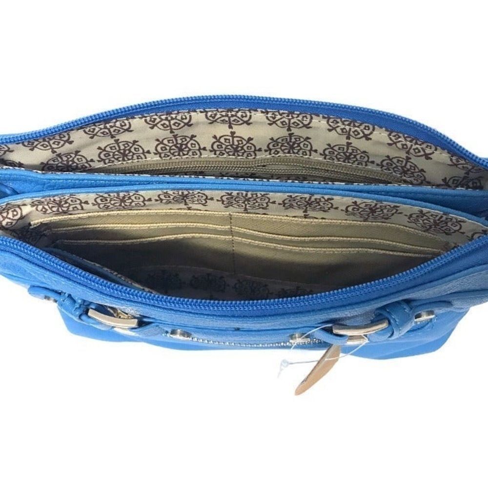 Small Buckle Front Crossbody Organizer Handbag - Picture 7 of 9